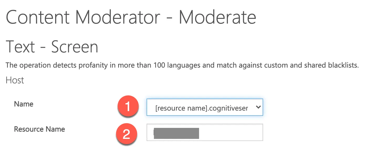 Content Moderator - define resource