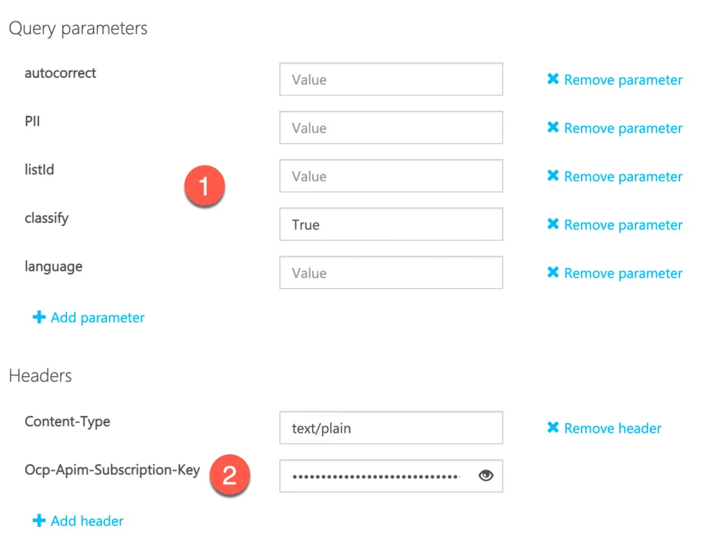 content moderator - fill in parameter