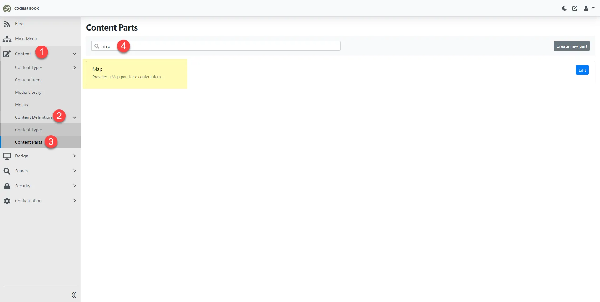 content part is ready to use