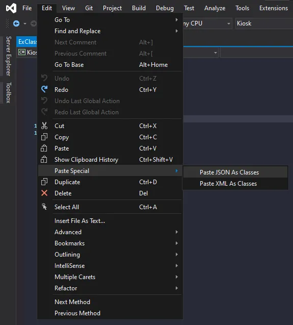 Paste JSON As Classes