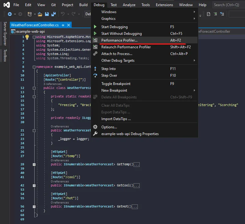 Performance profiler