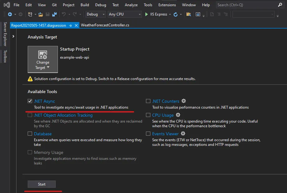 Performance profiler