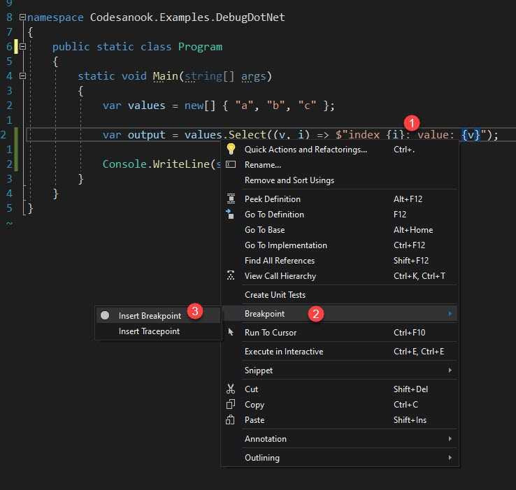 debug LINQ in Visual Studio